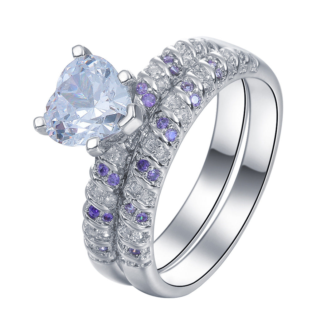 New Copper Ring Inlaid With Zirconia