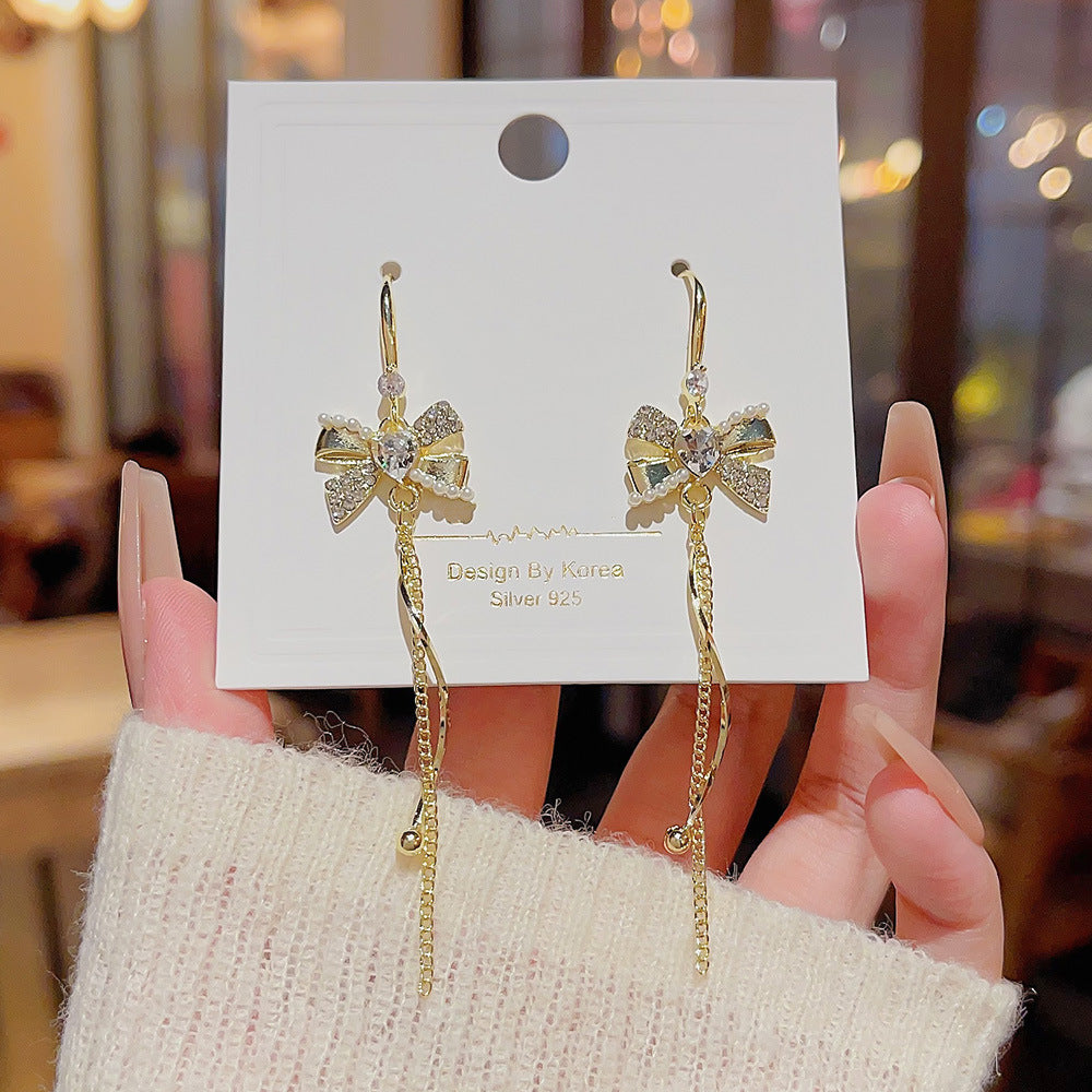 Female Casual Versatile Temperament Tassel Earrings