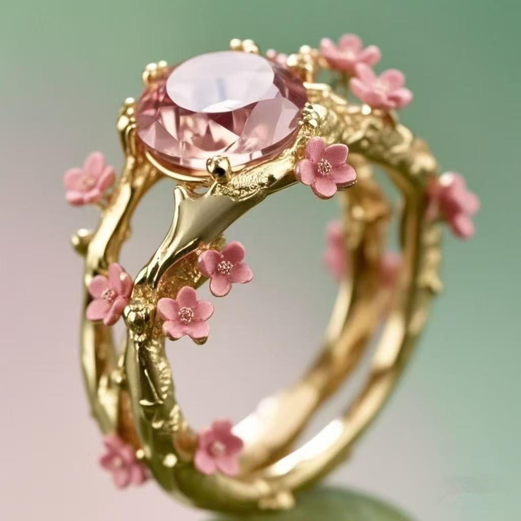 Hot Sale  Style Flower Ring, Fashion Personalized Ins Style Ladies Finger Ring