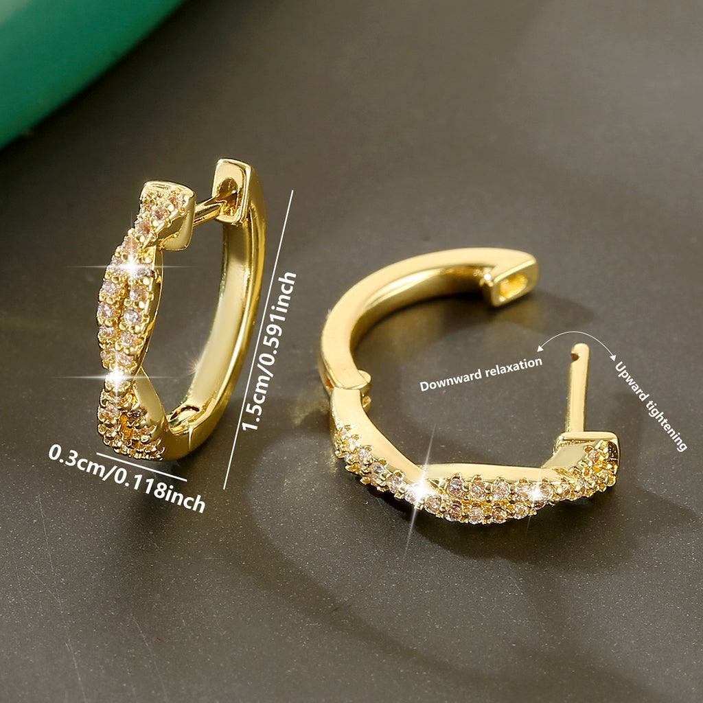 Elegant Copper Geometric Braided Round Earrings