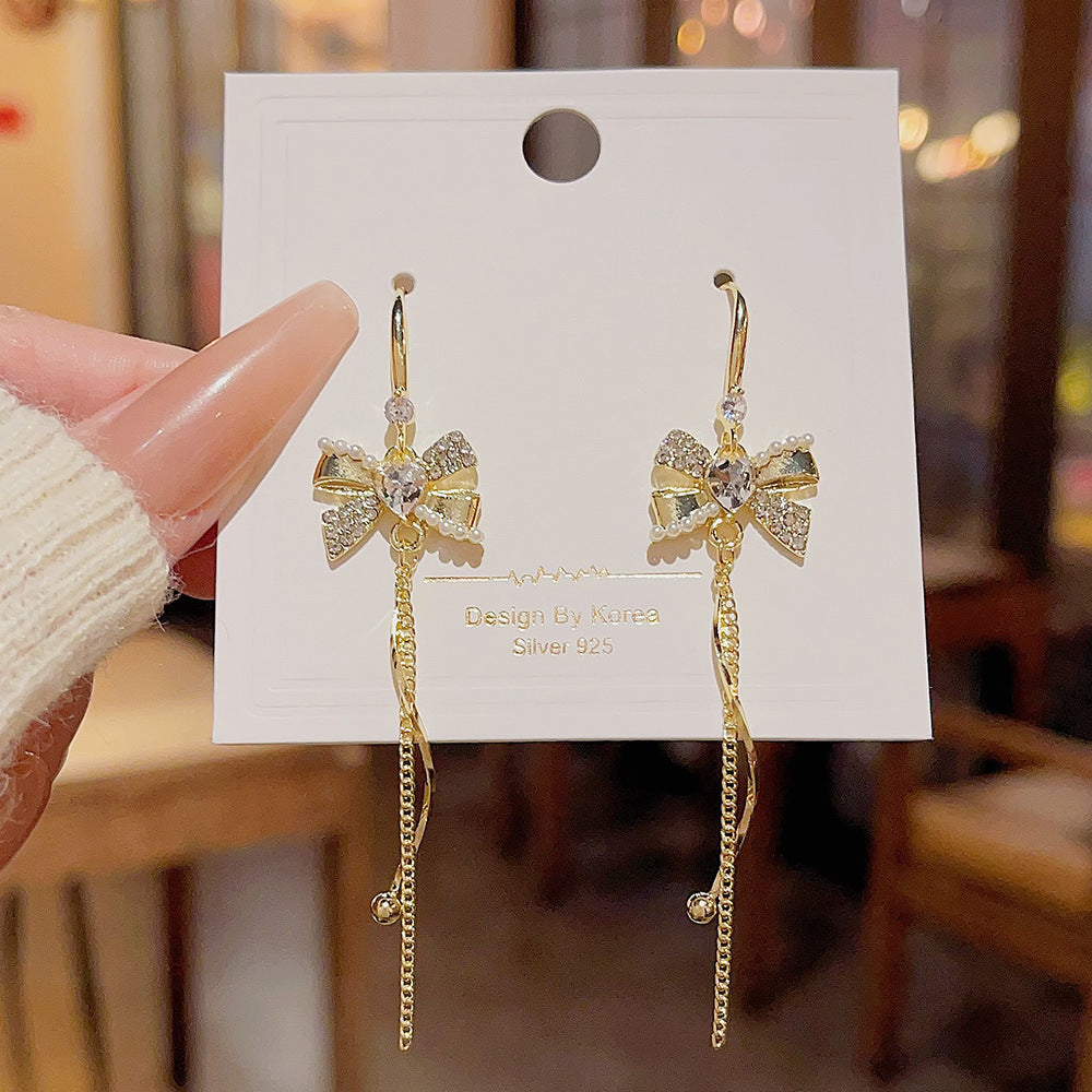 Female Casual Versatile Temperament Tassel Earrings