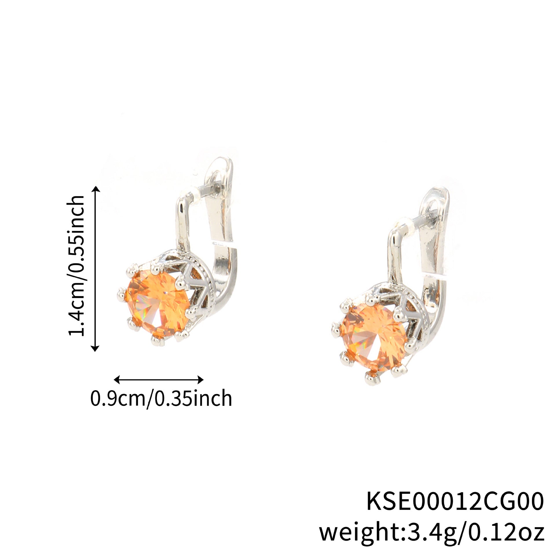 New Round Zircon Earrings For Women