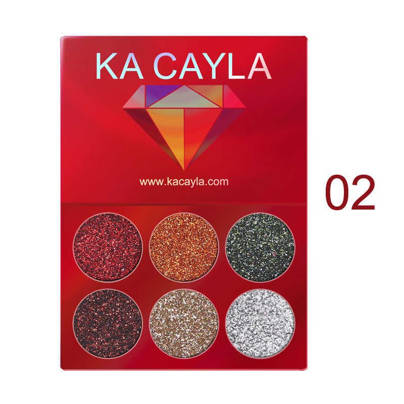 Creative 6 Colors Diamond Sequin Eyeshadow Palette