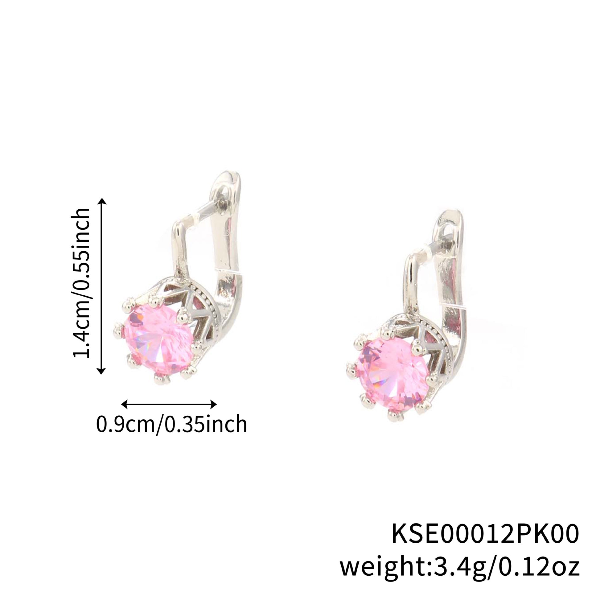 New Round Zircon Earrings For Women