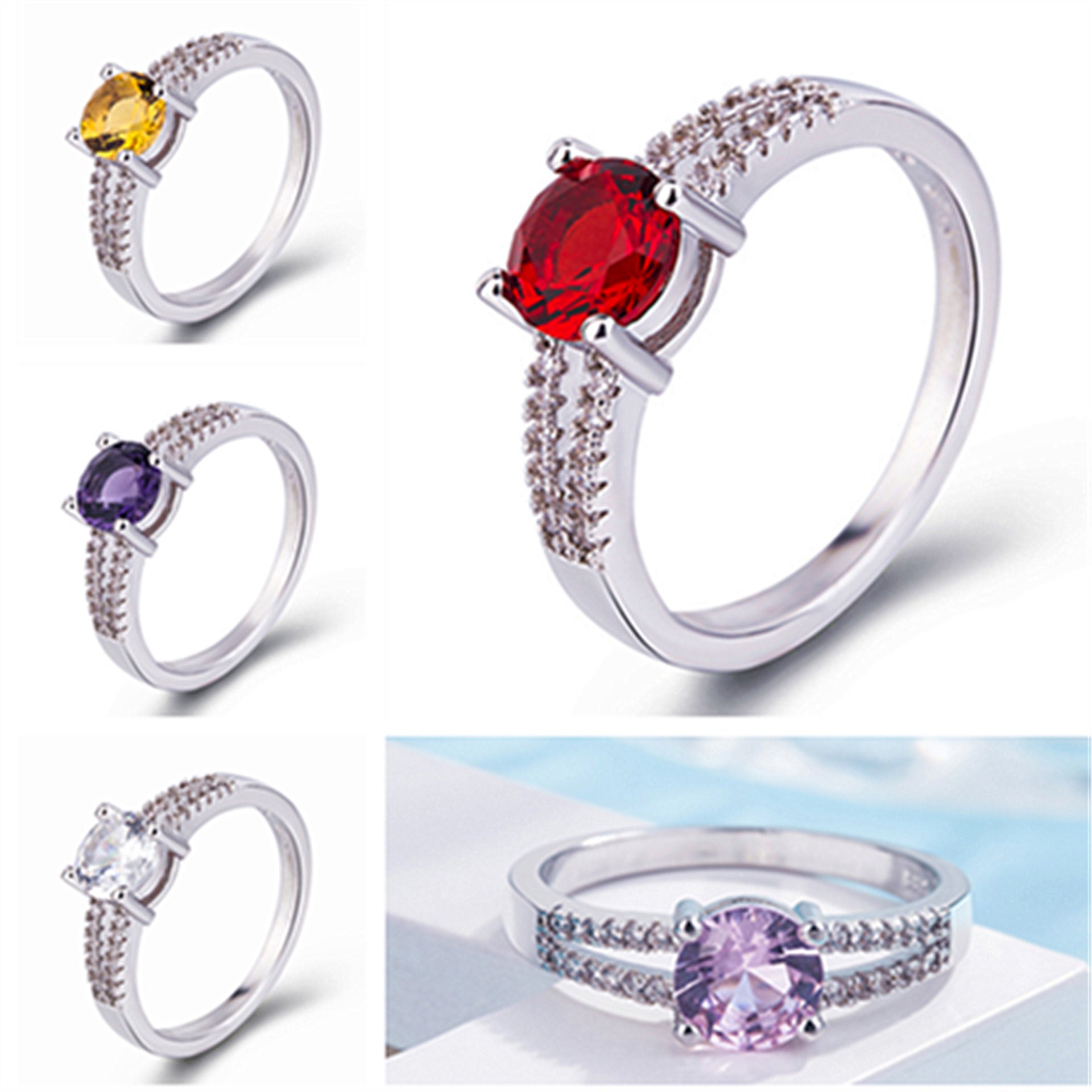 Women's Ring European And American Style Micro-Pave Cubic Zirconia