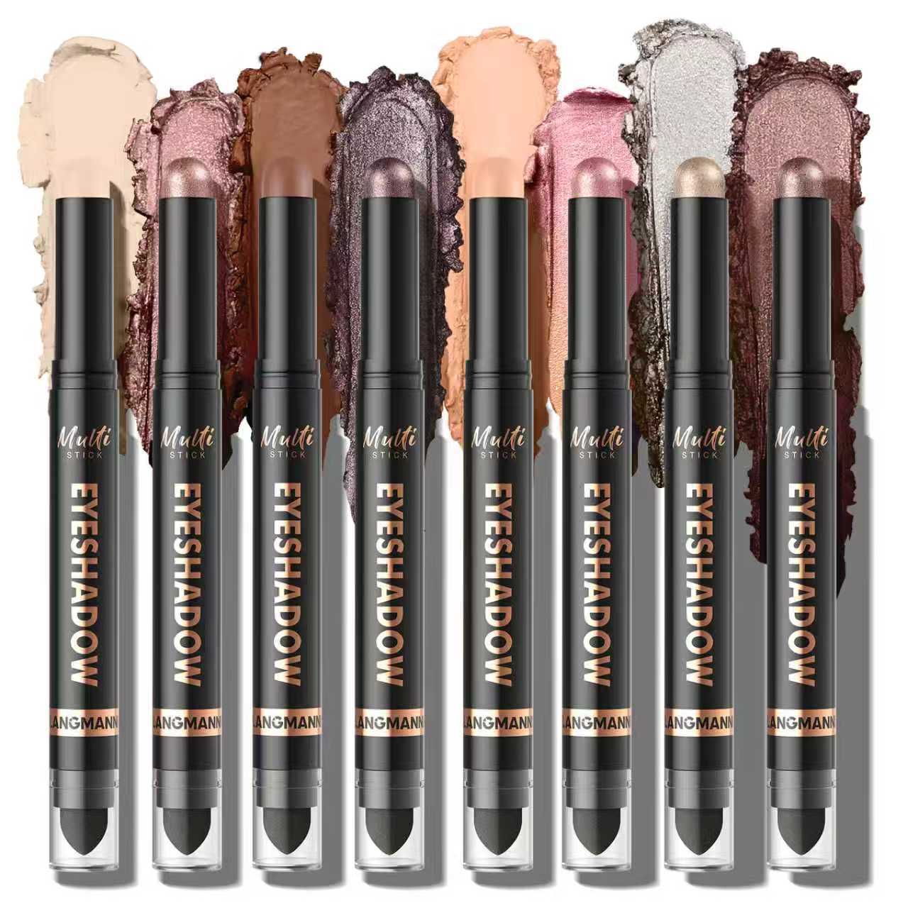 16-Color Dual-Head Waterproof Long-Lasting Eyeshadow Pencil