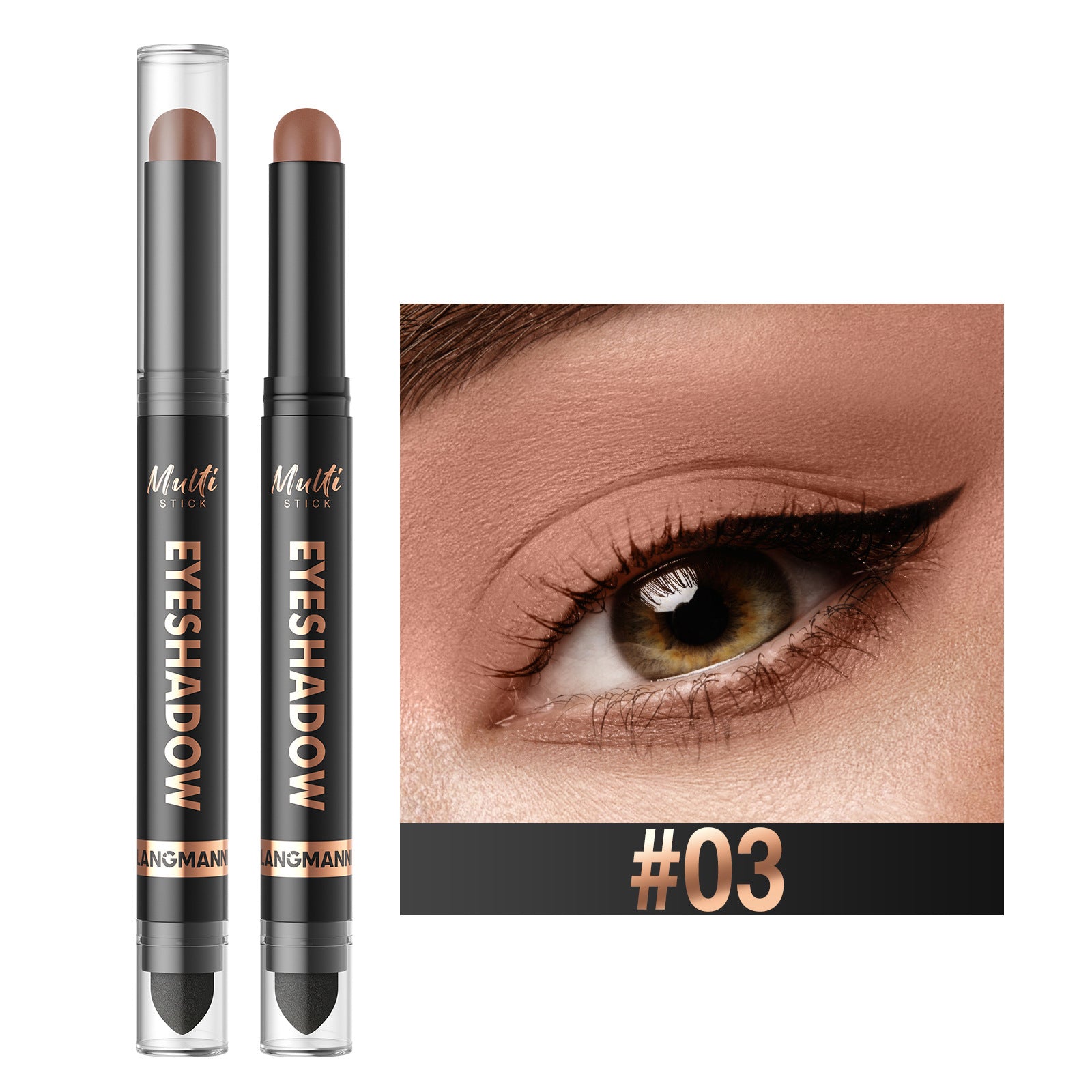 16-Color Dual-Head Waterproof Long-Lasting Eyeshadow Pencil