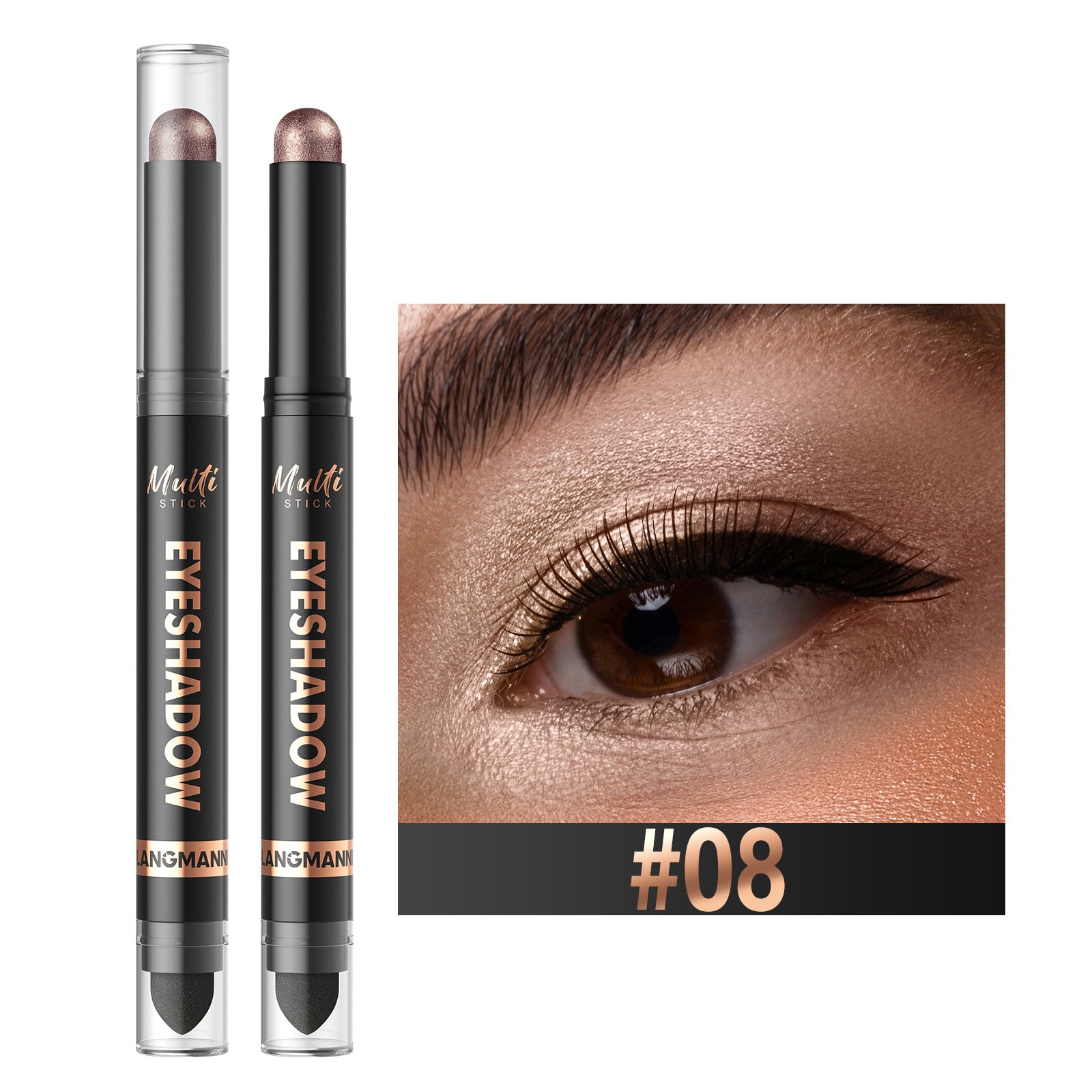 16-Color Dual-Head Waterproof Long-Lasting Eyeshadow Pencil