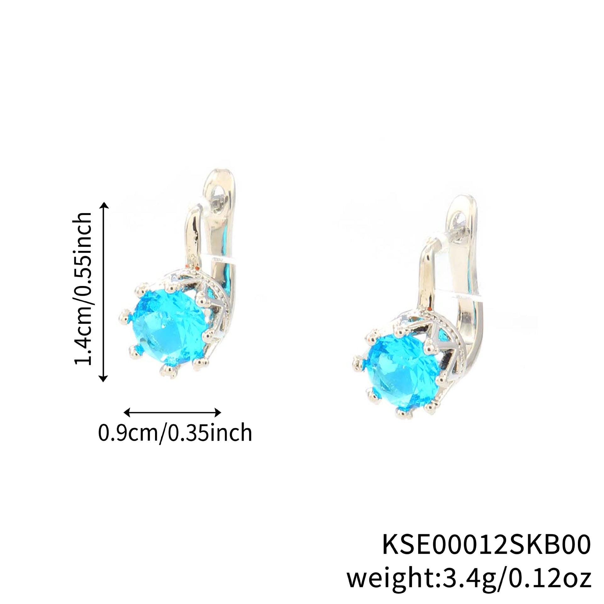 New Round Zircon Earrings For Women