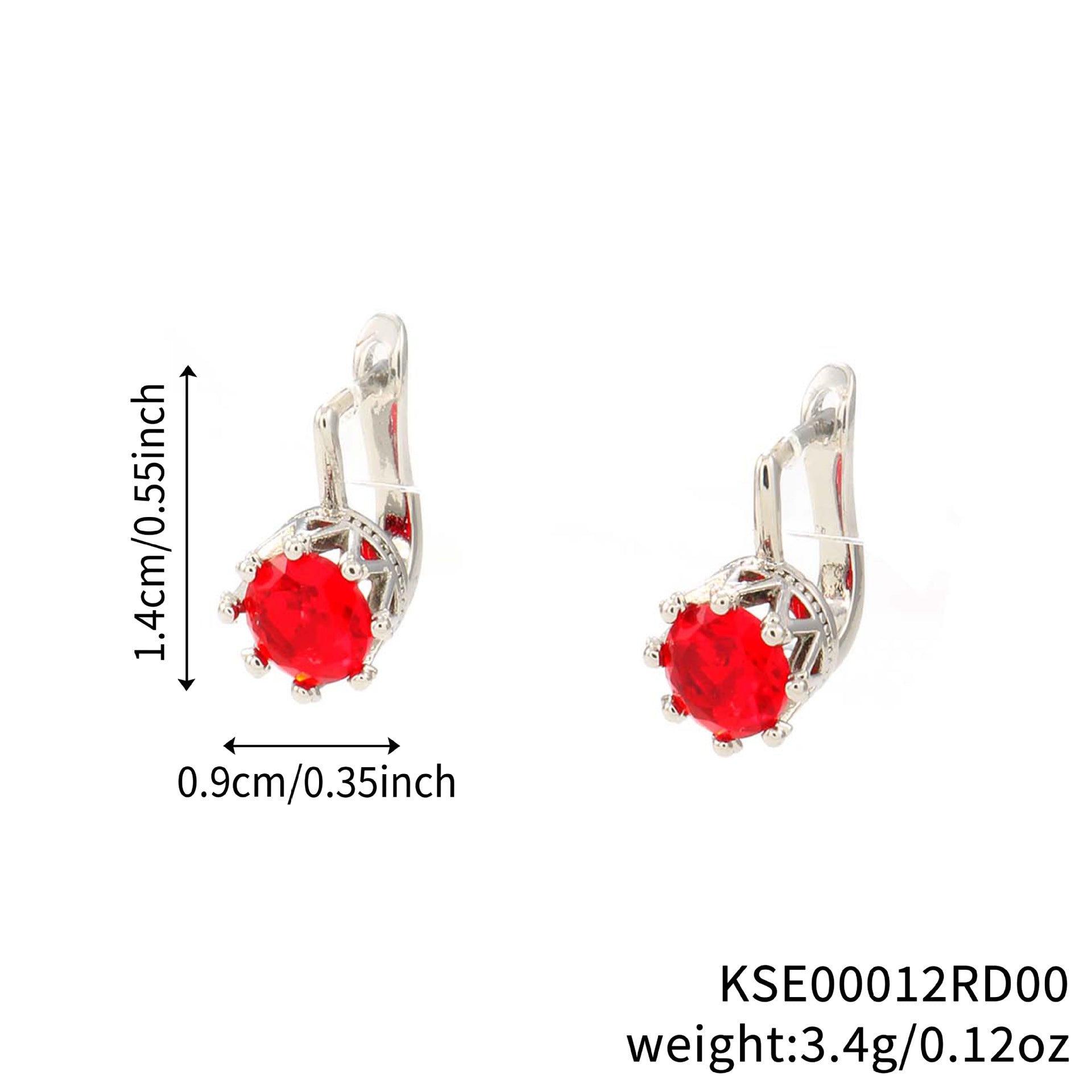 New Round Zircon Earrings For Women