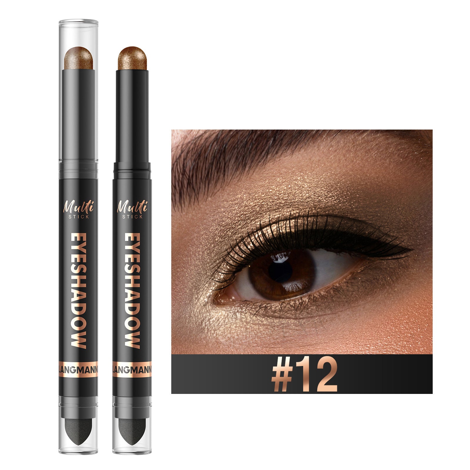 16-Color Dual-Head Waterproof Long-Lasting Eyeshadow Pencil