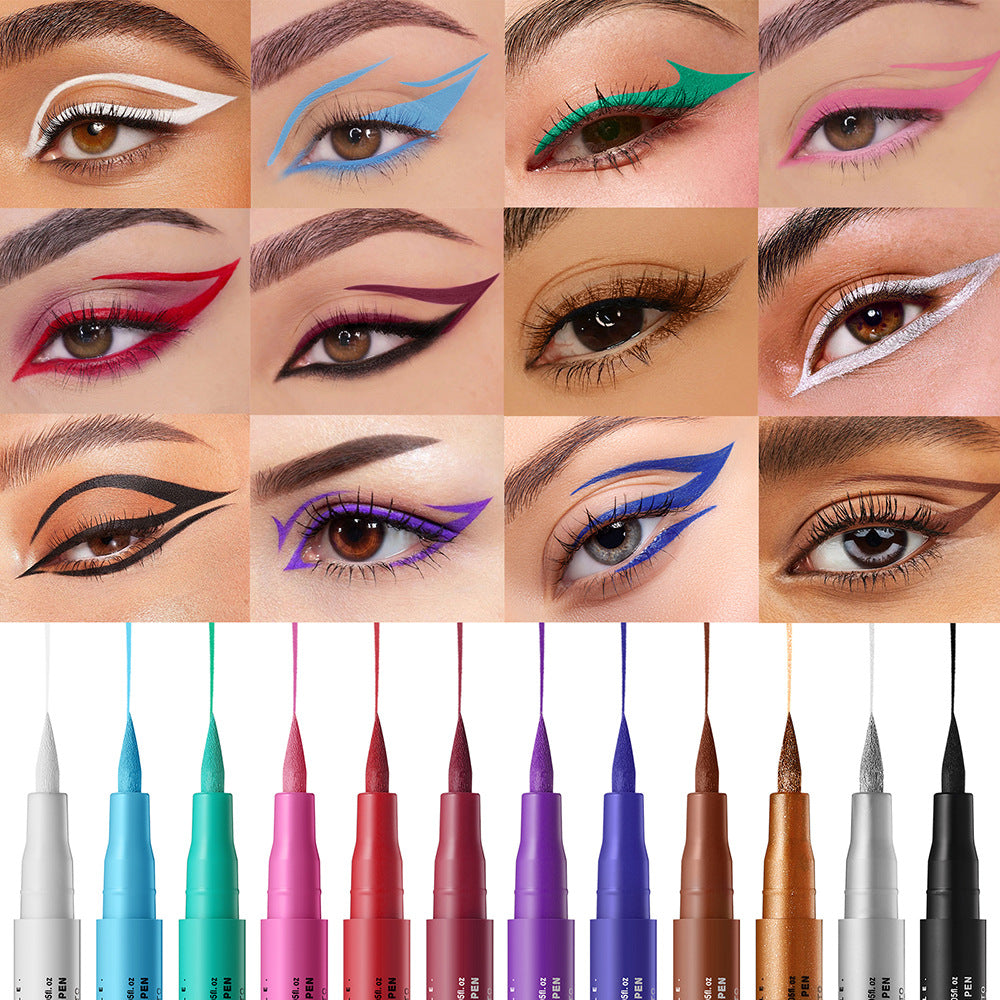 Liquid Twelve Colors Eyeliner Single Matte Anti-smudge Eyeliner