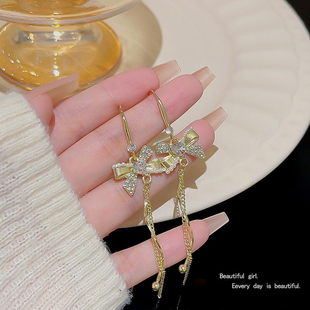 Female Casual Versatile Temperament Tassel Earrings